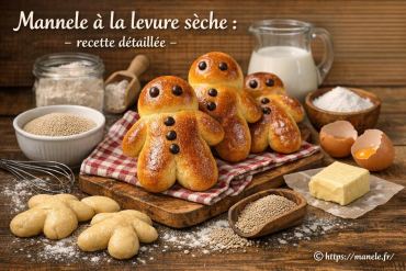 Mannele à la levure sèche : recette détaillée pas à pas