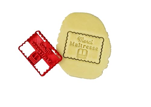 3DKOUPE - Emporte-pièce petit beurre - Merci Maîtresse avec 
