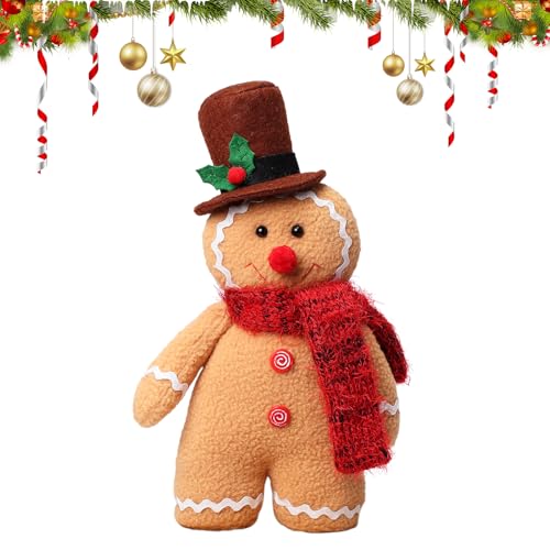 JWTRSVTY Plush Gingerbread Figurines, bonhomme en pain dépic