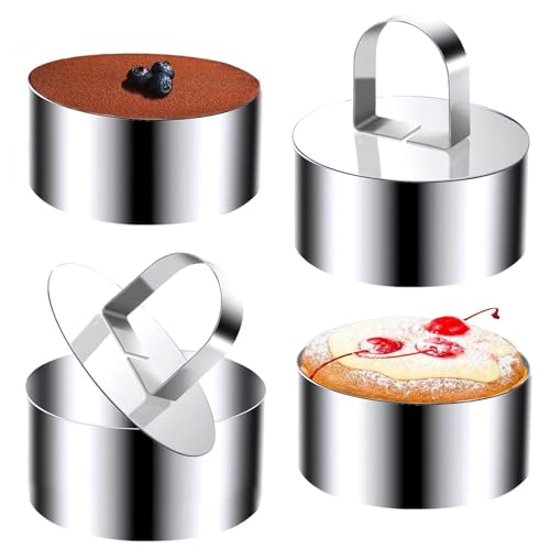 Sikweny 4 Pièces Cercle Patisserie, Inoxydable Emporte Piece