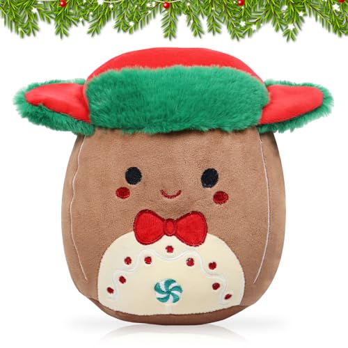 Capgoost Peluche Noel, 20cm Peluche Noël, Bonhomme en Pain d