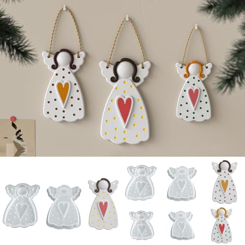 Lot de 3 moules en silicone en forme dange de Noël