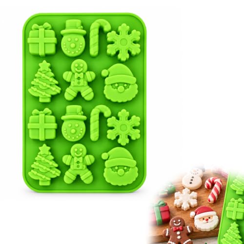 Beoveo Moule Silicone Noël 14 Motifs, 20,3 x 12,7 cm