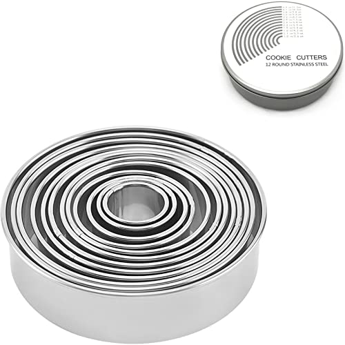 Emporte Piece Rond en Acier Inoxydable,12 Pièces Emporte Pie