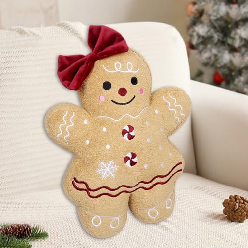 Coussin en forme de bonhomme en pain dépices - 30 cm - Couss