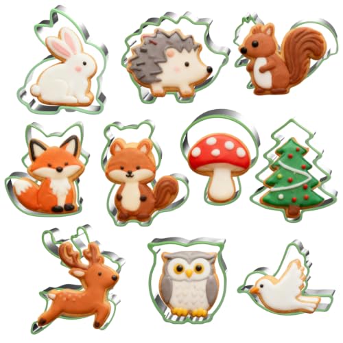Ukoosien Lot de 10 emporte-pièces animaux de la forêt : écur