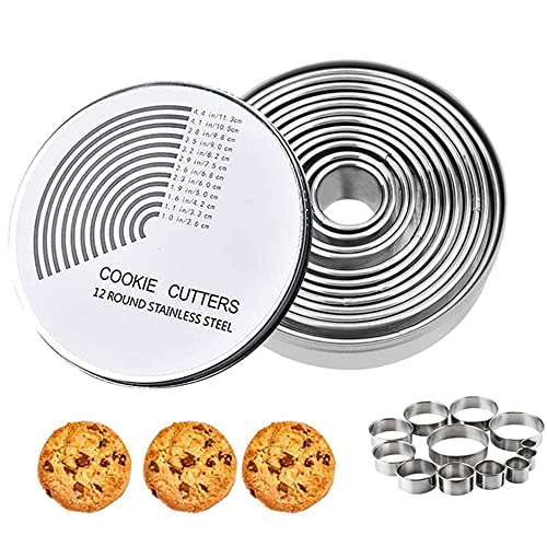 12 Emporte-pièces Ronds Acier Inox